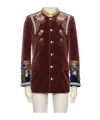 Valentino Long Sleeve Casual Jacket In Brown
