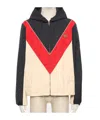 Valentino Logo Windbreaker With Hood And Pockets In Nude