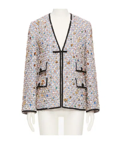 Valentino Long Sleeve Casual Jacket In White