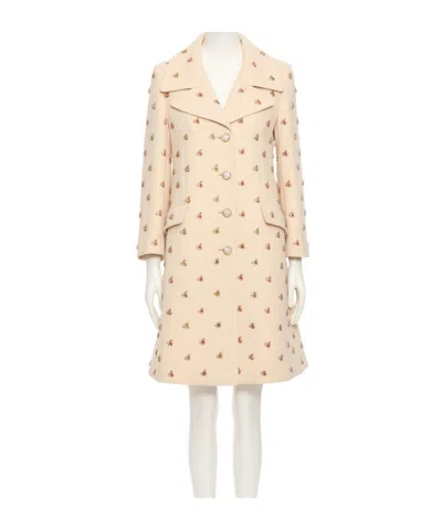 Valentino Long Sleeve Coat In Pink