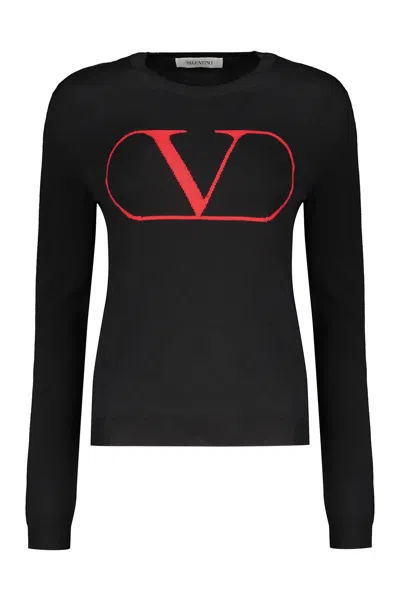 VALENTINO LONG SLEEVE CREW-NECK SWEATER