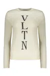 Valentino Garavani Woman Sweater Ivory Size 6 Virgin Wool In Green