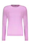 Valentino Long Sleeve Crew-neck Sweater In Pink