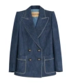 Valentino Garavani Women Double-breasted Denim Jacket In Blue