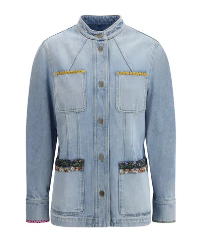 VALENTINO EMBROIDERED DENIM JACKET