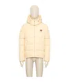 Valentino Hooded Quilted Down Jacket And Pockets In Neutral