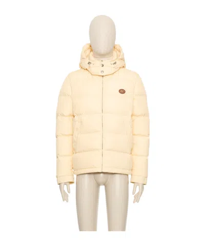 Valentino Hooded Quilted Down Jacket And Pockets In Neutral