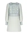 Valentino Besticktes Kleid Aus Crepe Couture Frau Dirty Sage 36 In Blue