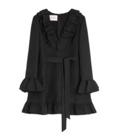 Valentino Long Sleeve Dress In Black