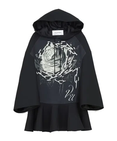 Valentino Long Sleeve Dress In Black