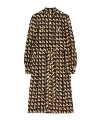 VALENTINO CREPE DE CHINE BLOUSE WITH PETIT CHARLES PRINT