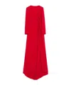 Valentino Cady Couture Ruched Maxi Dress In Red