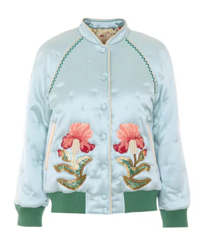 Valentino Long Sleeve Jacket In Blue