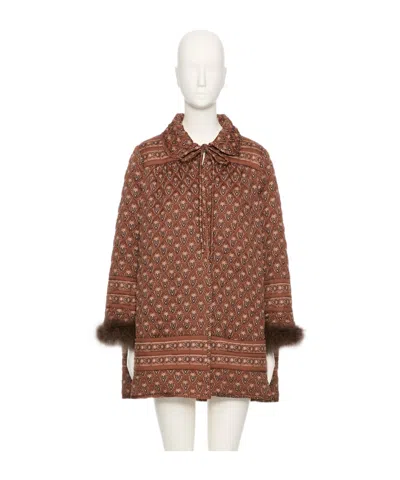 Valentino Long Sleeve Jacket In Brown