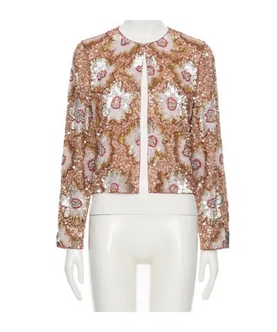 Valentino Long Sleeve Jacket In Brown