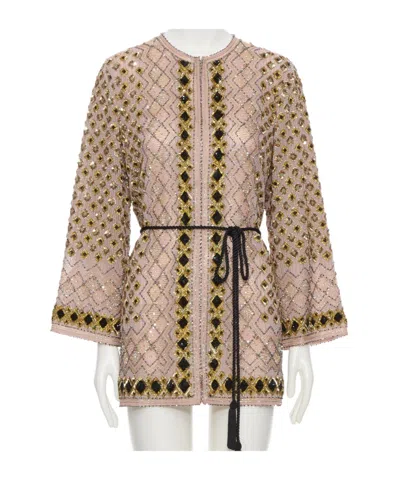 Valentino Long Sleeve Jacket In Brown