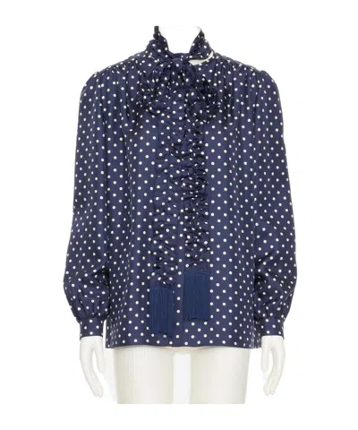 Valentino Long Sleeve Shirt In Blue