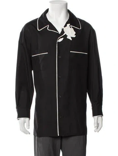 Pre-owned Valentino Long Sleeve Shirt In Black