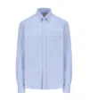 Valentino Camicia Maniche Lunghe Vlogo Signature Shirts Light Blue In Blue