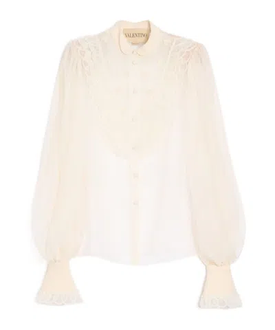 Valentino Long Sleeve Shirt In White