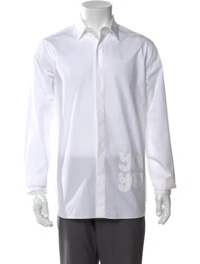 Pre-owned Valentino Long Sleeve Shirt In White