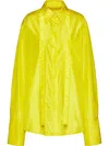 Valentino Long-sleeve Silk Shirt In Yellow