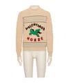 Valentino Pegasus-embroidered Striped Sweater
