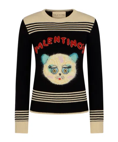 Valentino Long Sleeve Sweater In Multi