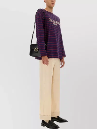 VALENTINO LONG SLEEVE T-SHIRT "CHEZ VALENTINO" PRINT
