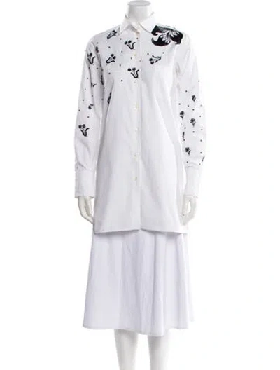 Pre-owned Valentino Long Sleeve Tunic In White