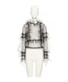 Valentino Long-sleeved Blouse In Black/ivory