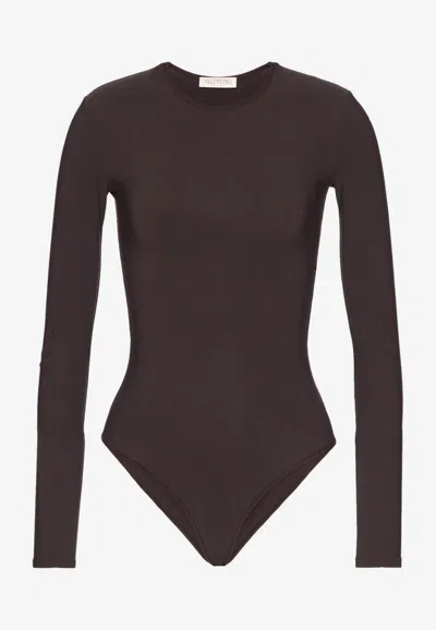 Valentino Long-sleeve Body In Brown