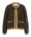 Valentino Sequin-embellished Cardigan In Black