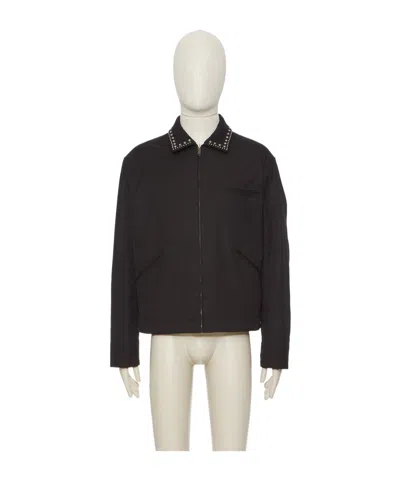 Valentino Long-sleeved Casual Jacket In Black
