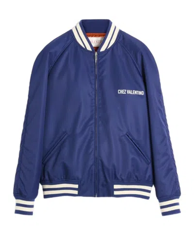 VALENTINO VALENTINO LOGO PRINTED ZIP-UP JACKET