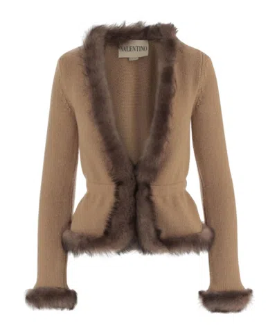 Valentino Long-sleeved Casual Jacket In Brown