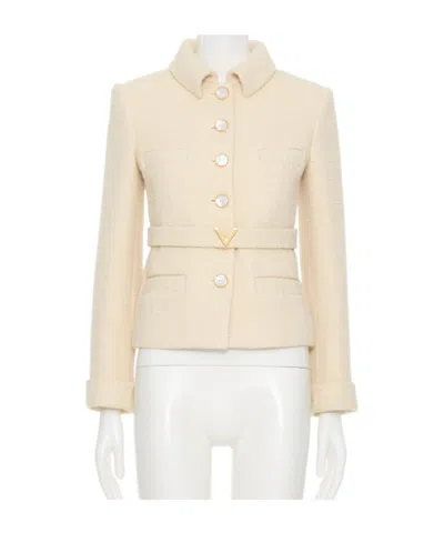 Valentino Long-sleeved Casual Jacket In Nude