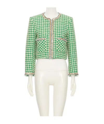 Valentino Long-sleeved Casual Jacket In Green