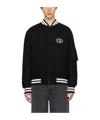 Valentino Long-sleeved Casual Jacket With Standing Collar In Black
