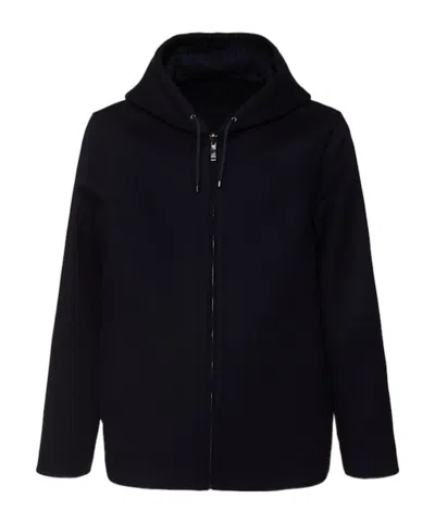 Valentino Toile Iconographe Wool Caban Coat In Black