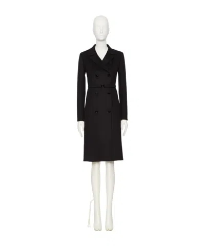 Valentino Long-sleeved Coat In Black