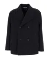 Valentino Long-sleeved Coat In Black