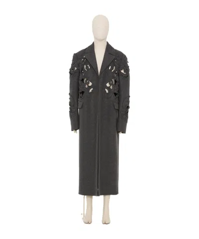 Valentino Long-sleeved Coat In Black
