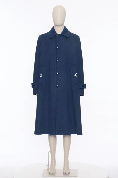 Valentino Long-sleeved Coat In Blue