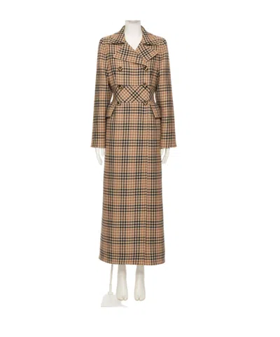 Valentino Long-sleeved Coat In Brown
