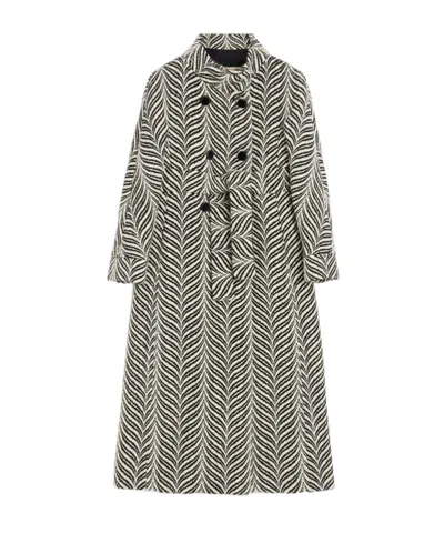 Valentino Long-sleeved Coat In Multi