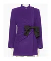 Valentino Long-sleeved Coat In Purple