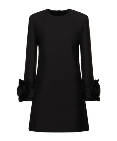 Valentino Crepe Couture Dress In Black