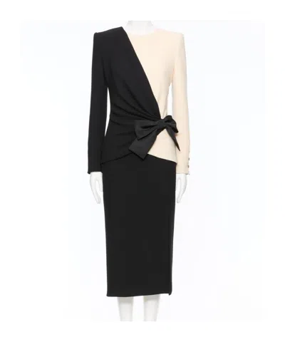 Valentino Long-sleeved Dress In Black
