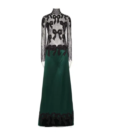 Valentino Long-sleeved Dress In Black